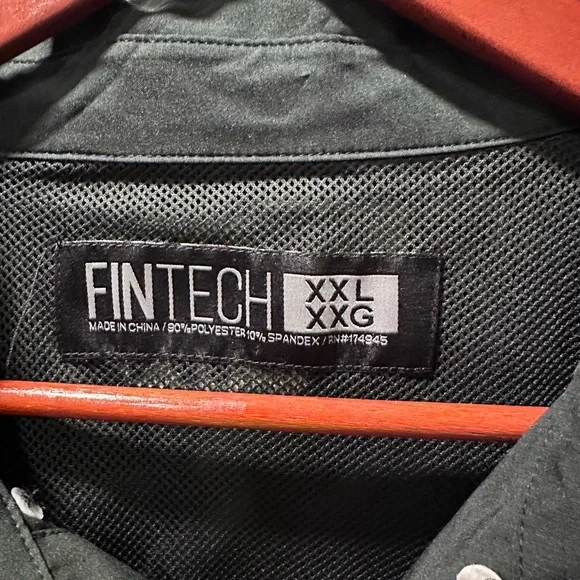 Fintech men’s fishing shirt, breathable, green, size XXL - Picture 3 of 4